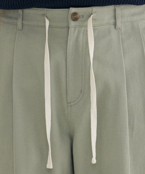 <easy pants> TWILL 2-TUCK STRING PANTS</easy>