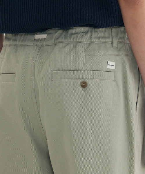 <easy pants> TWILL 2-TUCK STRING PANTS</easy>
