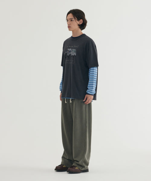 REAL WIDE PIGMENT SWEATPANTS