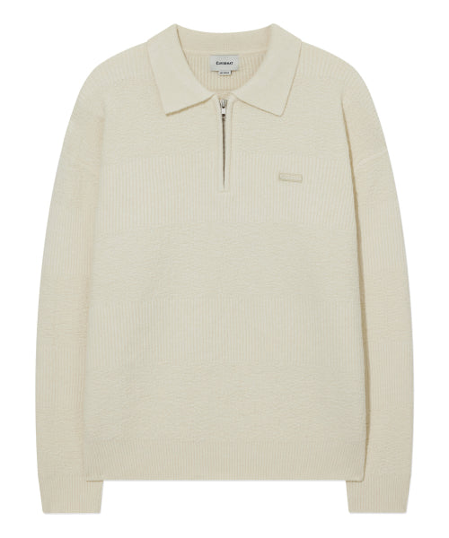 COLLAR HALF-ZIP KNIT