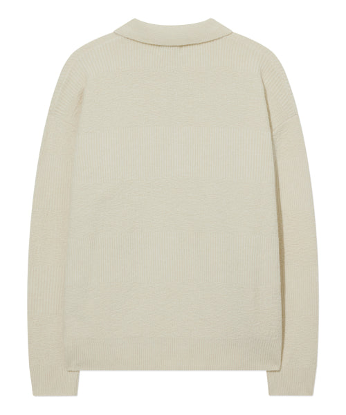 COLLAR HALF-ZIP KNIT