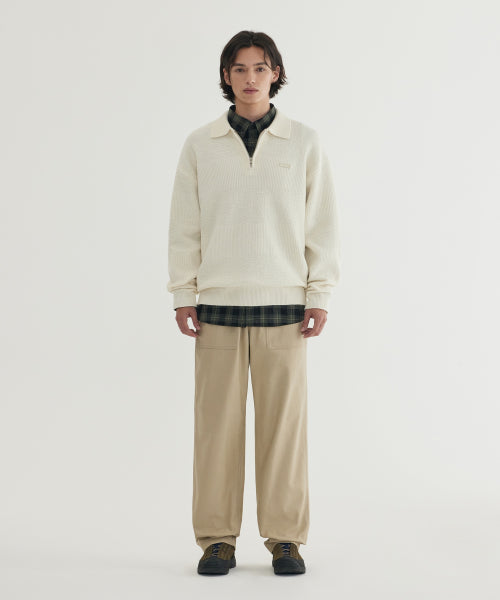 COLLAR HALF-ZIP KNIT