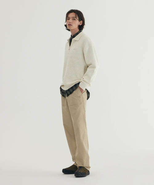 COLLAR HALF-ZIP KNIT