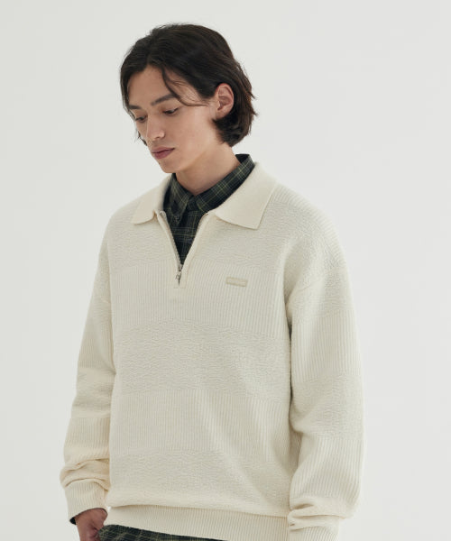 COLLAR HALF-ZIP KNIT