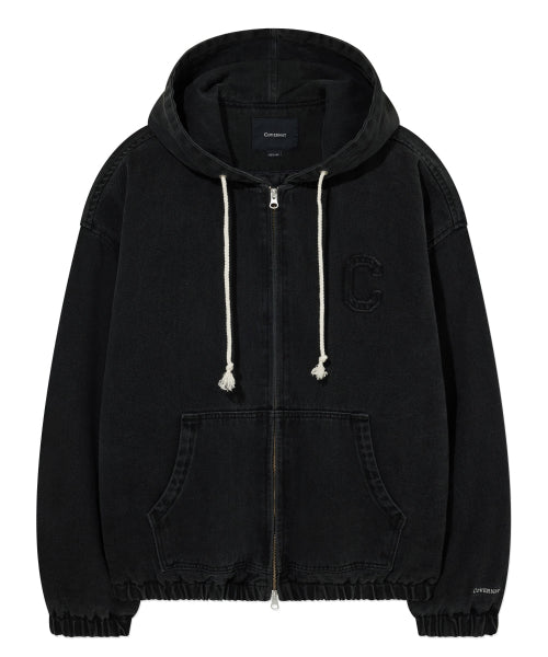 DENIM HOODED JACKET