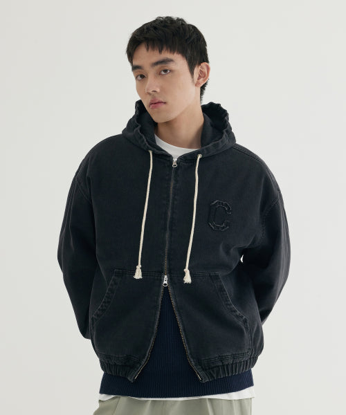 DENIM HOODED JACKET