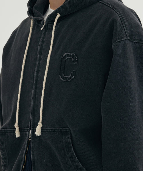 DENIM HOODED JACKET