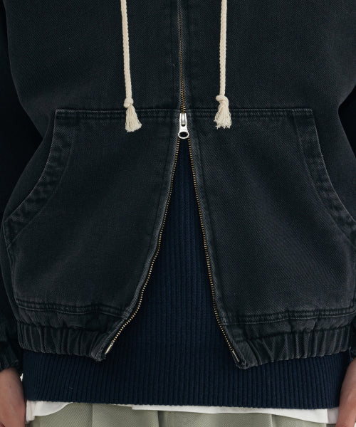 DENIM HOODED JACKET