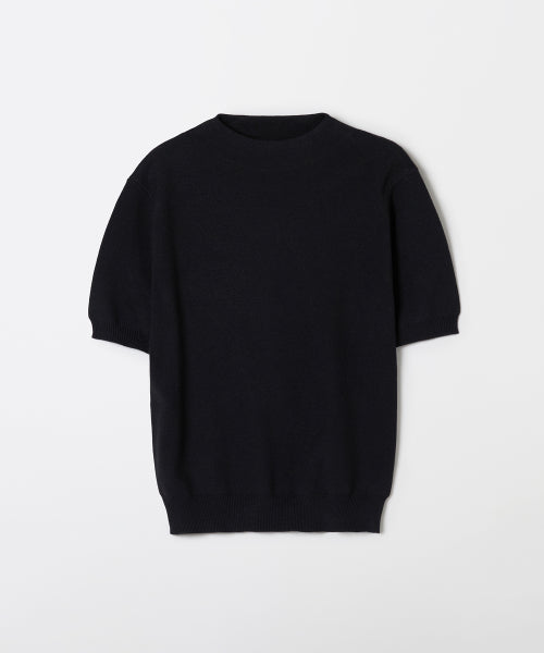 [Soft YAN] Mock neck short-sleeved knitwear_SPKWF49W04