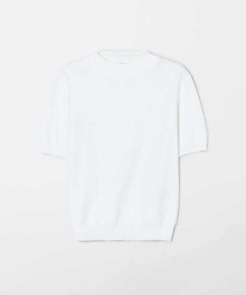 [Soft YAN] Mock neck short-sleeved knitwear_SPKWF49W04