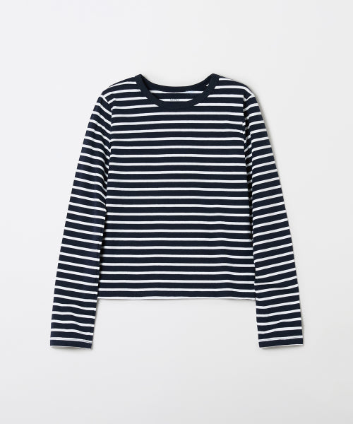 [Cotton Spandex] Round Neck Long-Sleeved T-Shirt_SPLWF49G01