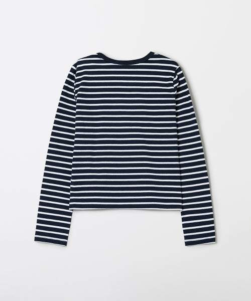 [Cotton Spandex] Round Neck Long-Sleeved T-Shirt_SPLWF49G01