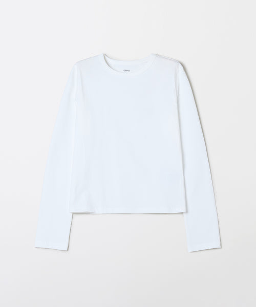 [Cotton Spandex] Round Neck Long-Sleeved T-Shirt_SPLWF49G01