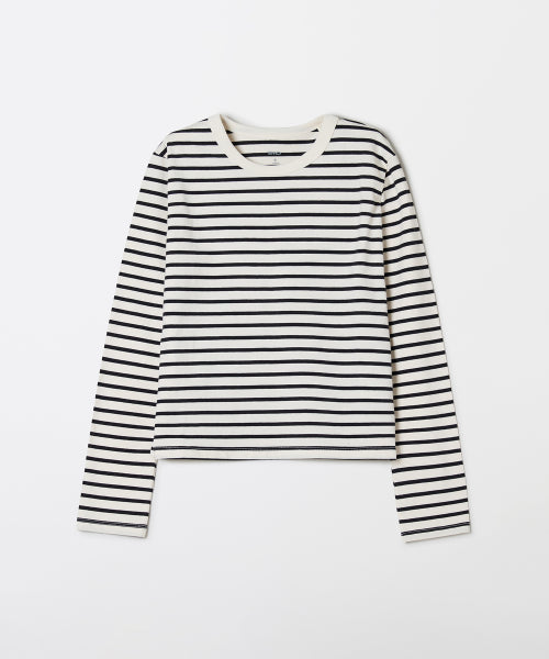 [Cotton Spandex] Round Neck Long-Sleeved T-Shirt_SPLWF49G01