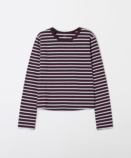 [Cotton Spandex] Round Neck Long-Sleeved T-Shirt_SPLWF49G01