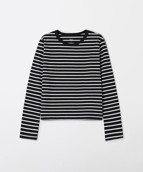 [Cotton Spandex] Round Neck Long-Sleeved T-Shirt_SPLWF49G01