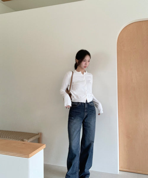[Soft YAN] Round Neck Cardigan_SPCKF49W01