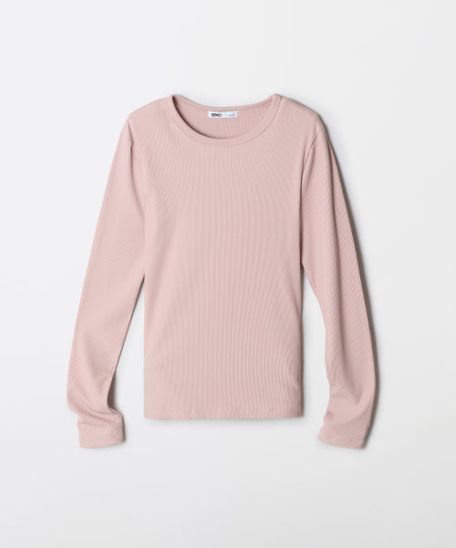 [Cotton Spandex] V-neck Round Neck Long-Sleeved T-Shirt_SPLWF49G02