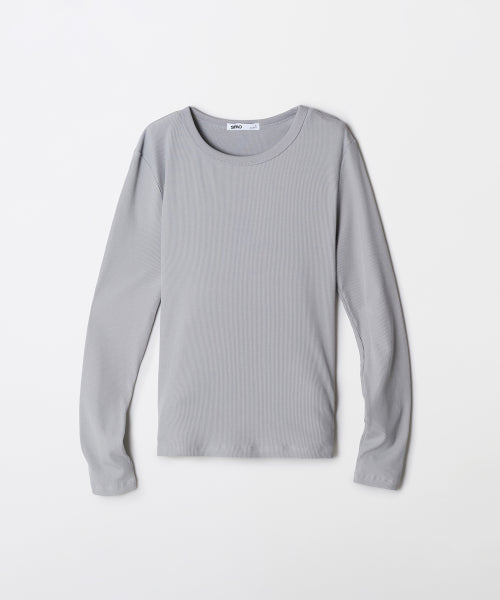 [Cotton Spandex] V-neck Round Neck Long-Sleeved T-Shirt_SPLWF49G02
