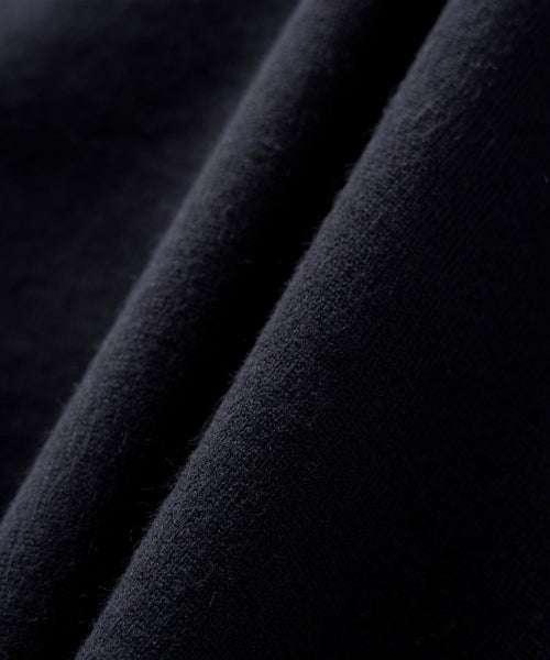 (W) Classic Knit Hood Zip-up Navy