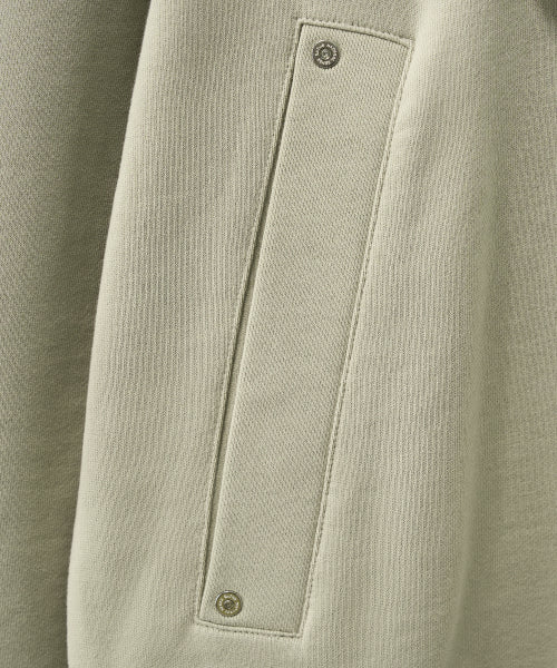Satur Applique Round Neck Hoodie Sage Green