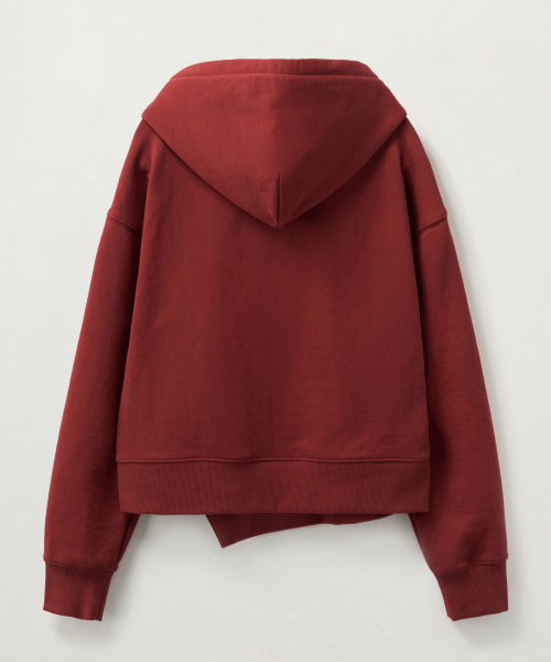 (W) Natural Saturday Crop Hoodie Burgundy