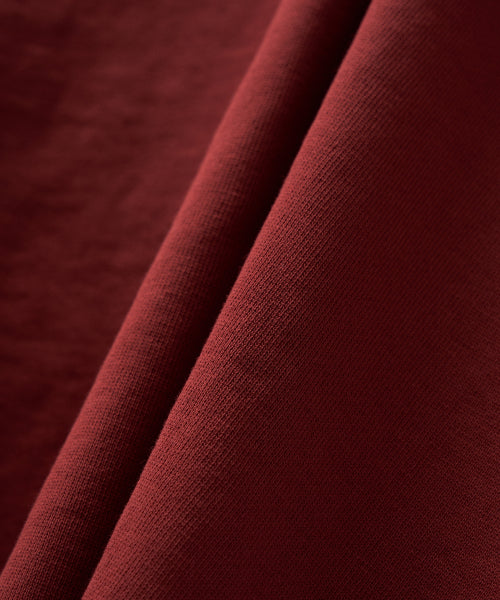 (W) Natural Saturday Crop Hoodie Burgundy