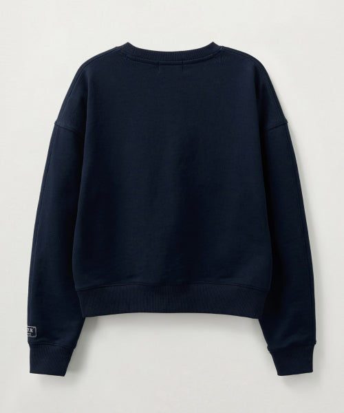 (W) Classic Logo Crop Sweatshirt Navy