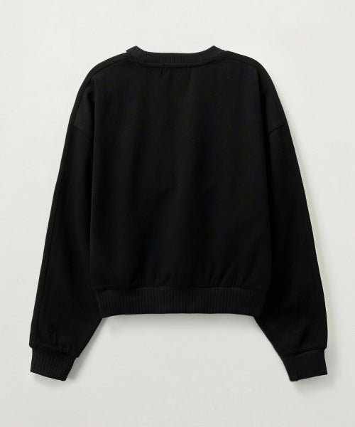 (W) Lawton Crop Sweatshirt Black