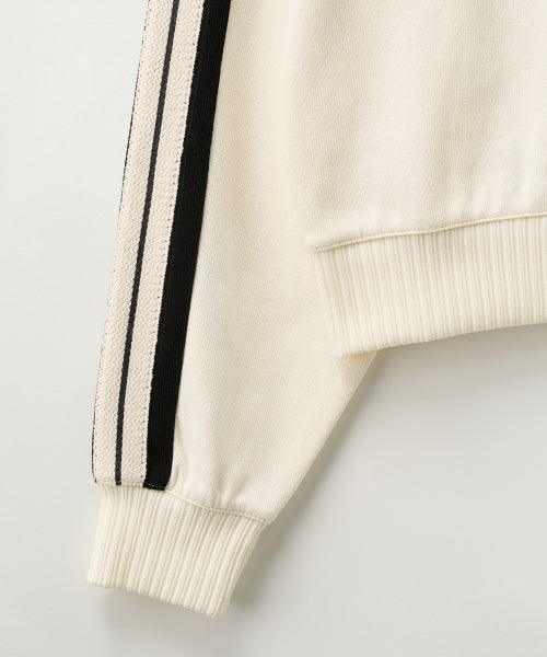 (W) Lawton Crop Sweatshirt Cream Black