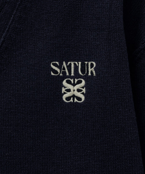Outline Basic V-Neck Cardigan Navy