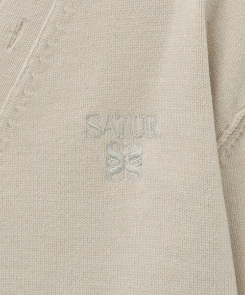 Outline Basic V-Neck Cardigan Cream