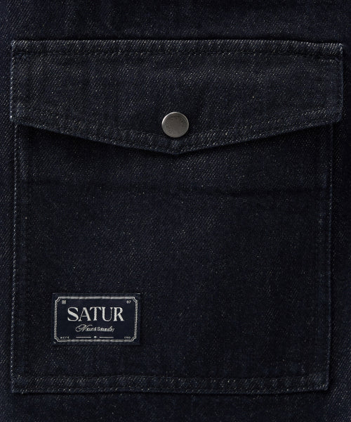 (W) Nonfade Denim Half Single Jacket Indigo