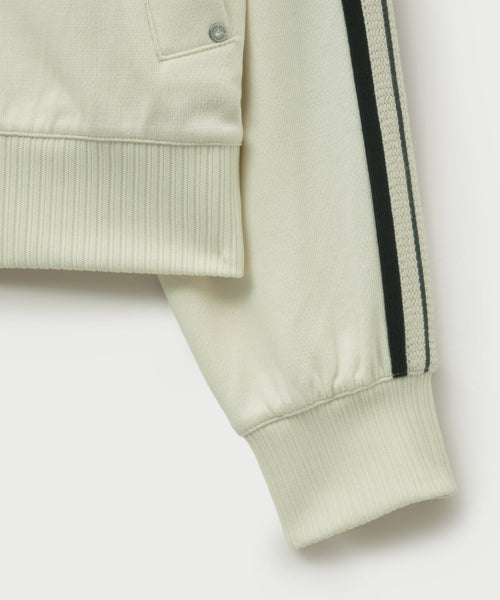 Lawton Loose Fit Hood Zip-up Cream Black