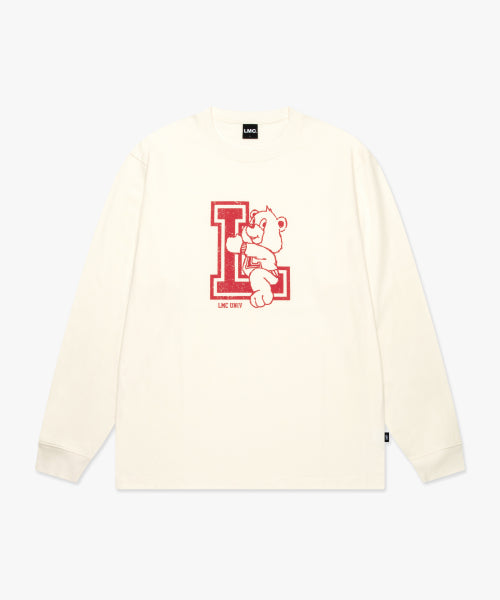 BEAR UNIV LONG SLV TEE ivory