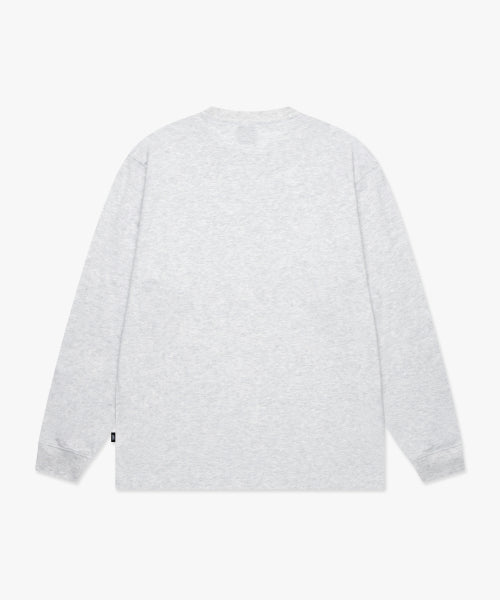 ATHLETIC BEAR LONG SLV TEE light heather gray