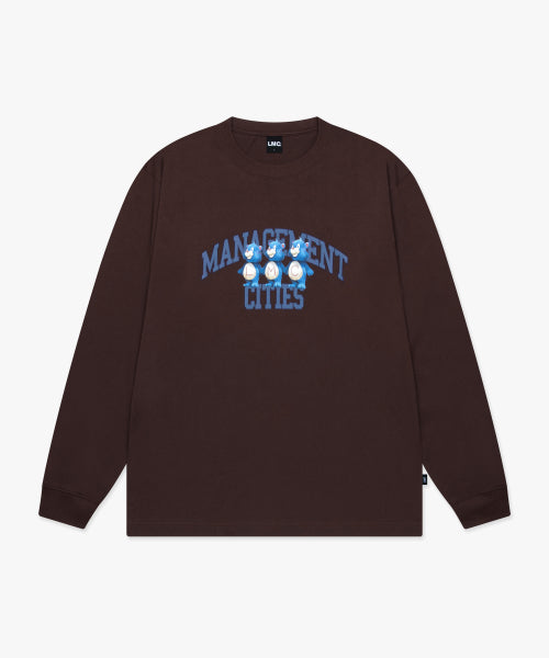 ATHLETIC BEAR LONG SLV TEE brown