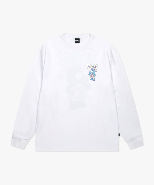 SLEEPING BEAR LONG SLV TEE white