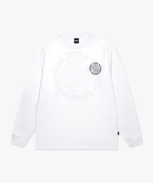 SPIDER WEB LONG SLV TEE white