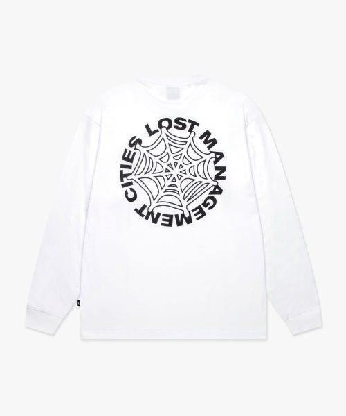 SPIDER WEB LONG SLV TEE white