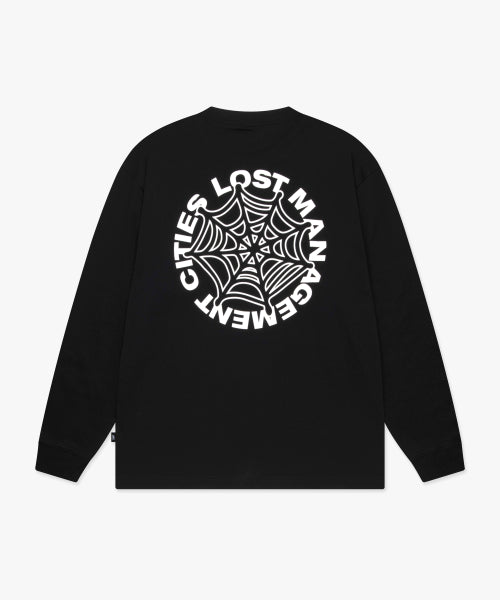 SPIDER WEB LONG SLV TEE black