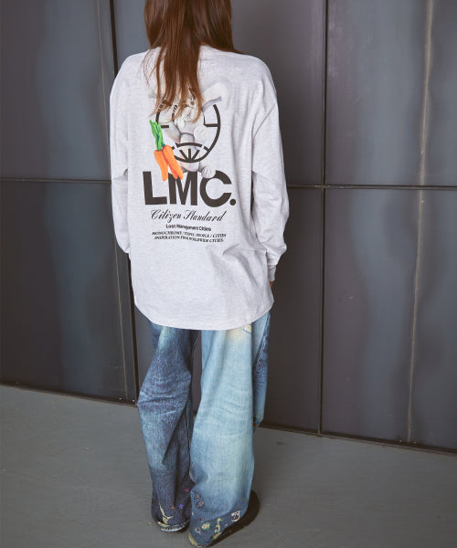 CLAY RABBIT LONG SLV TEE light heather gray