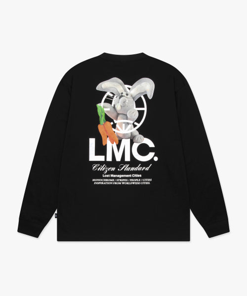 CLAY RABBIT LONG SLV TEE black