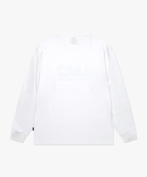 HALFTONE LONG SLV TEE white