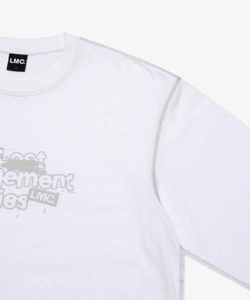 DESTROYED STAMP LONG SLV TEE white
