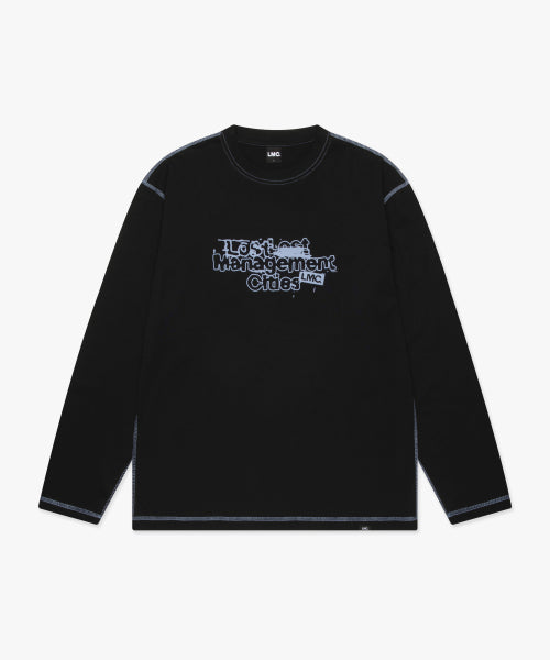 DESTROYED STAMP LONG SLV TEE black
