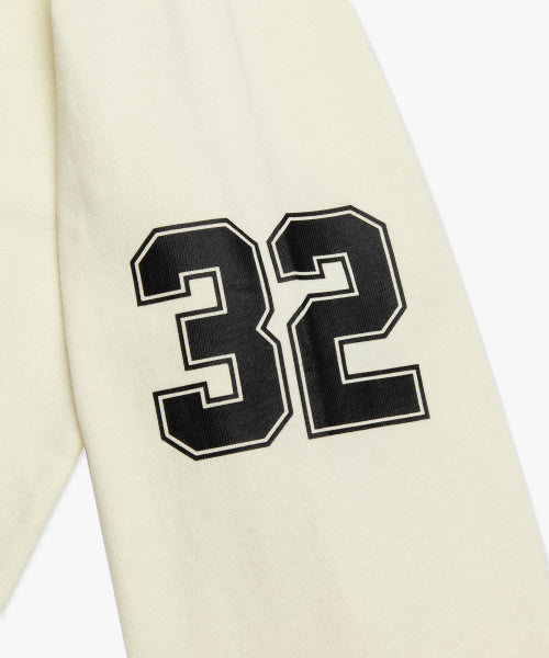 FOOTBALL LONG SLV TEE ivory