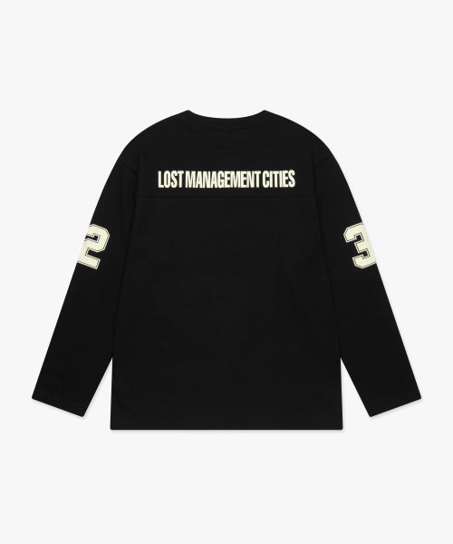 FOOTBALL LONG SLV TEE black