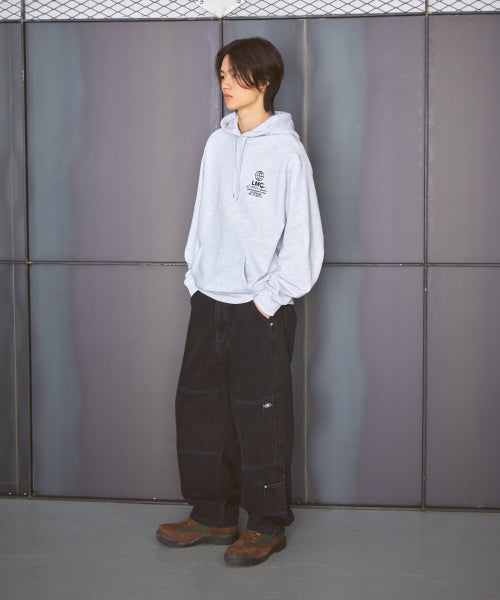 CNTRST ST DOUBLE KNEE DENIM PANTS gray