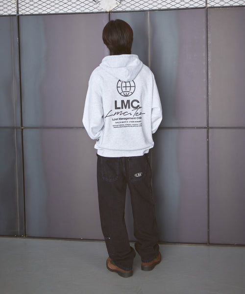 CNTRST ST DOUBLE KNEE DENIM PANTS gray